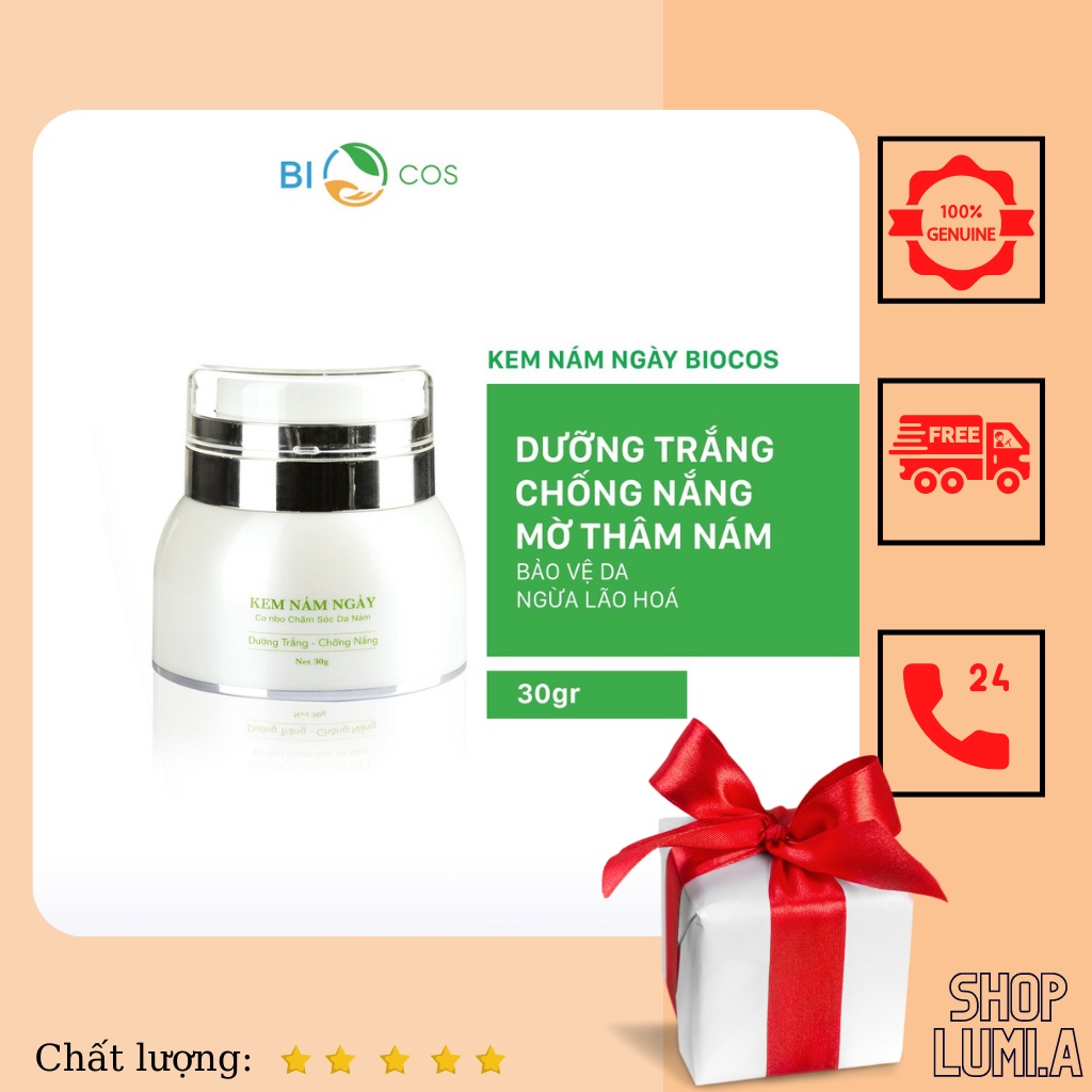 Kem nám ban ngày Biocos dưỡng da chống nắng mờ thâm nám bảo vệ da ngừa lão hóa 30gr LuMi.A