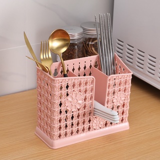 Ống đũa muỗng nhựa giả mây có lỗ thoát nước