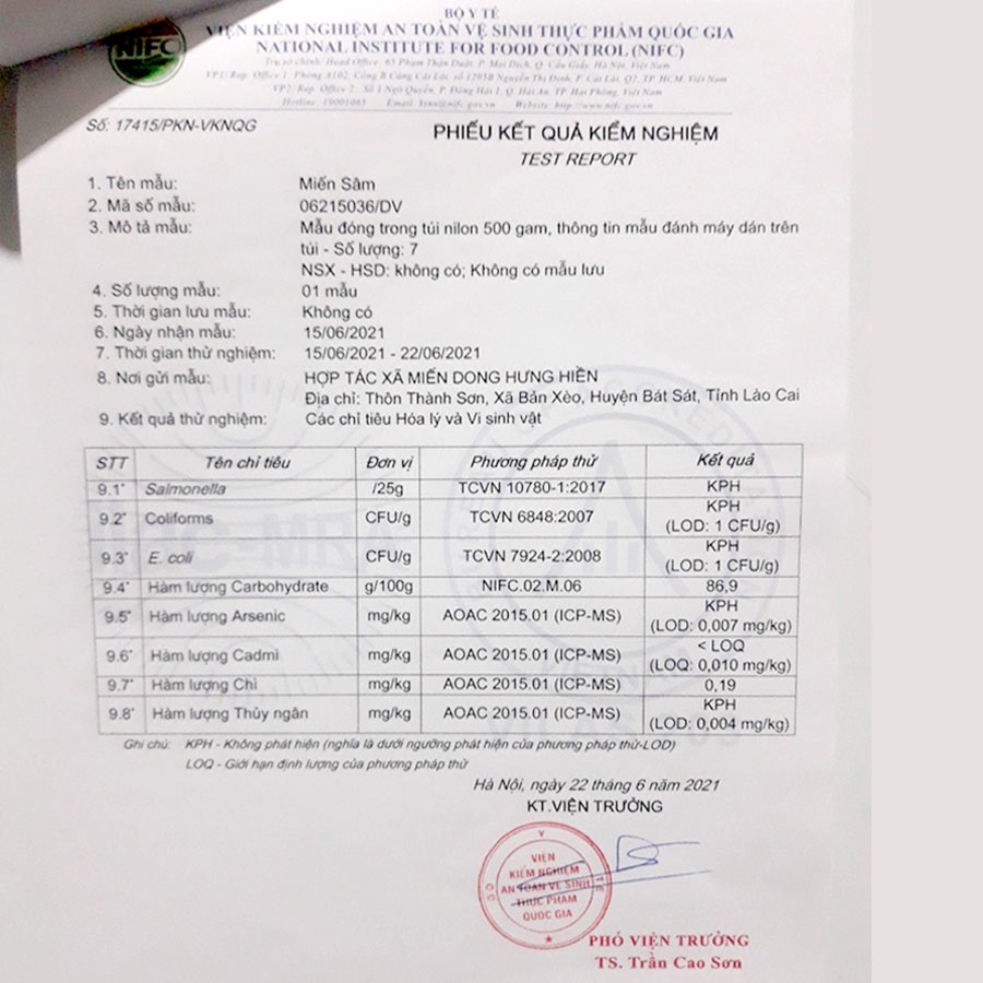 Miến đao sâm  Bát xát_Lào Cai gói 500g