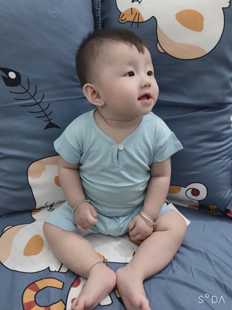 [XẢ KHO] Bộ thun lanh cao cấp peekaboo xuất Hàn