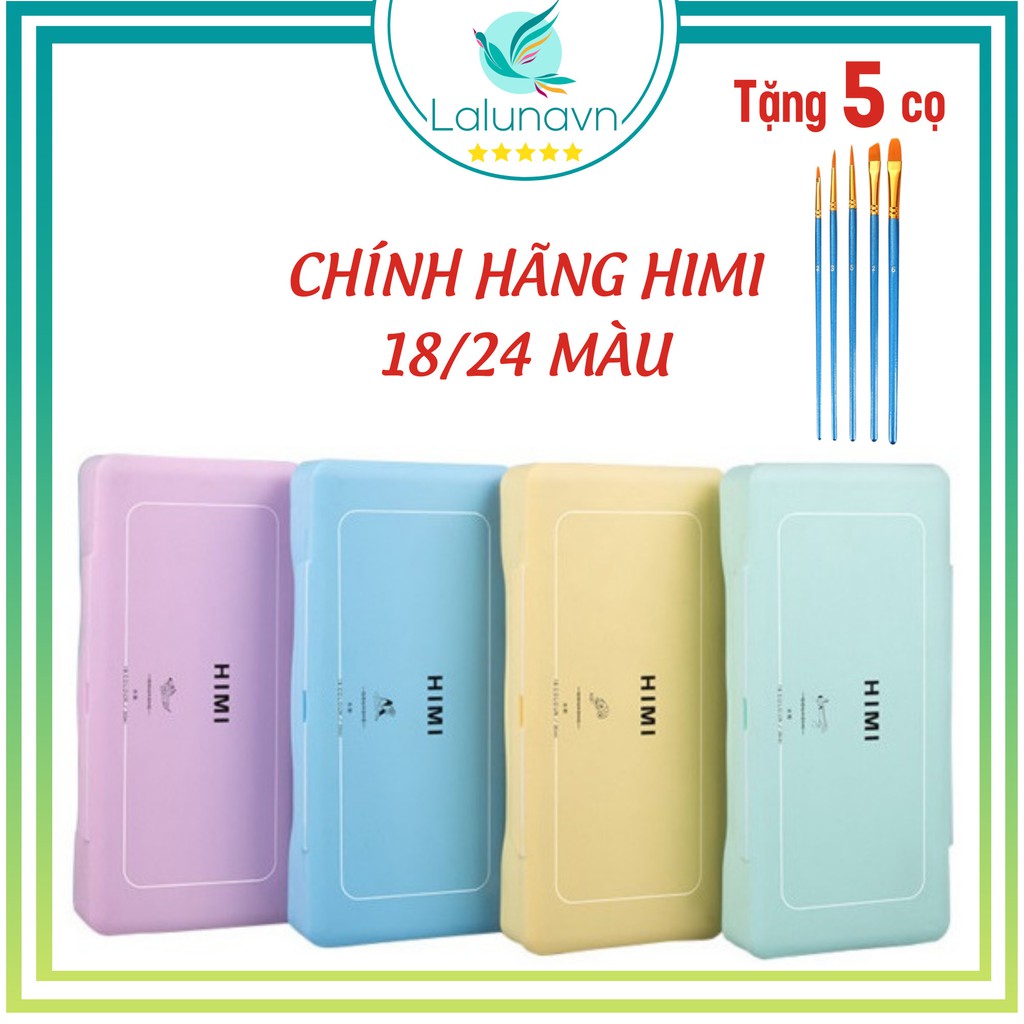 Lalunavn Màu Gouache HiMi dạng thạch bộ 18/24 mầu