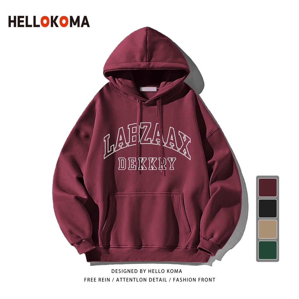 Áo Hoodie Lót Nhung Dày Dặn In Chữ Phong Cách Hong Kong Thời Trang Mùa Đông Cho Nam Và Nữ
