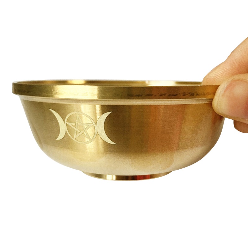 Bát mạ vàng làm nghi lễ thờ cúng dùng làm đạo cụ chuyên dụng cho Lễ mặt trăng