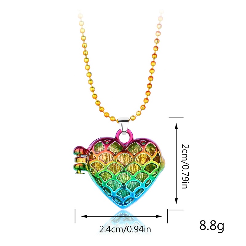 Vòng cổ Mặt Hình Trái Tim Nhiều Màu Sắc