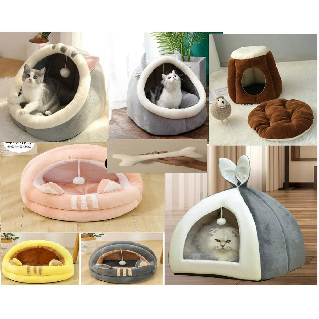 Nệm nằm dạng lều nhỏ dễ thương có thể giặt rửa cho thú cưng-Giường mèo dễ thương