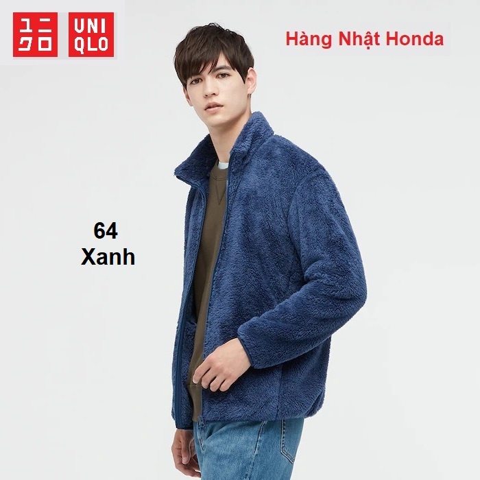 [Auth] Áo khoác lông cừu 2 mặt khóa kéo Uniqlo - Nam