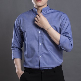 [Mã FASHIONGREEN15 giảm 10% đơn 99K] Áo sơ mi nam dài tay cổ trụ LADOS - 8053 -VẢI OXFORD CỰC CHUẨN
