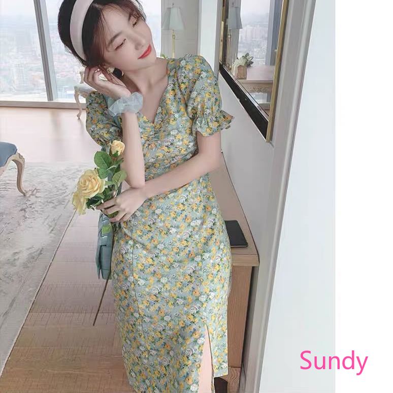 Đầm Hoa Cúc Xinh Xắn Cho Bé Gái