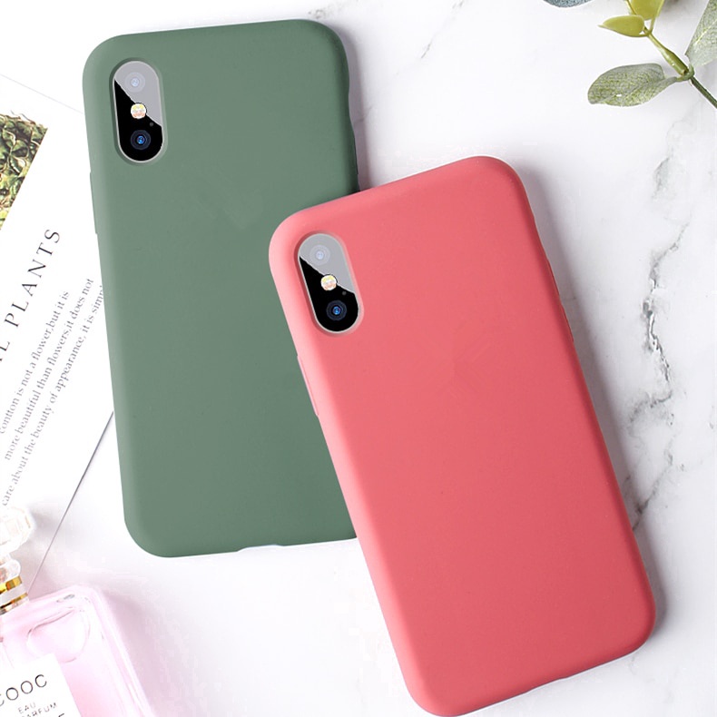 Ốp Điện Thoại Màu Kẹo Trơn Cho iPhone 5 5S SE 6 6S 7 8 Plus X/XS XS