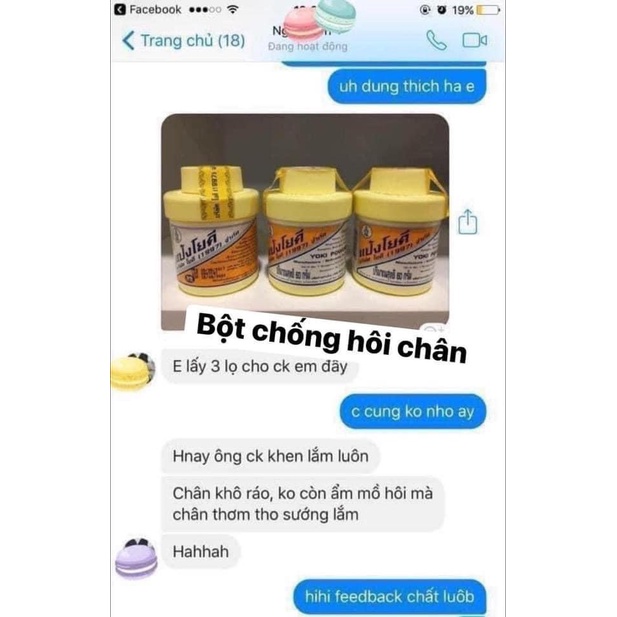 Bột phấn khử mùi hôi chân tay Yoki Thái Lan