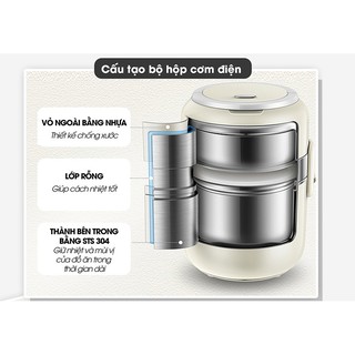[Lòng Hộp Inox] Hộp Cơm Điện Lock&Lock - 2 Lít - Hàng Chính Hãng