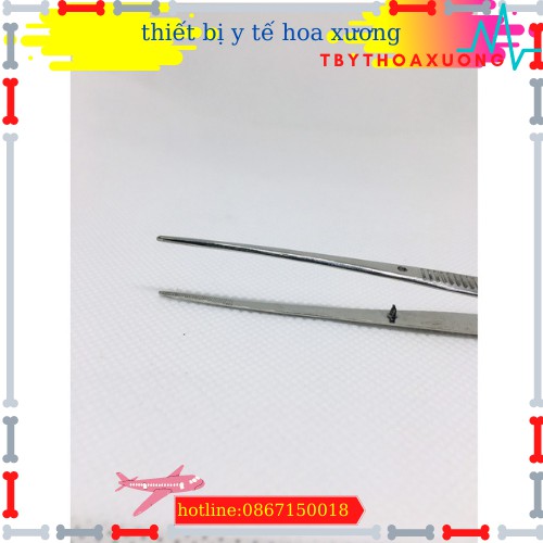 Nỉa thẳng y tế 14 cm - nhíp y tế 14cmkhông mấu dùng trong phẩu thuật và hộp sơ cứu y tế