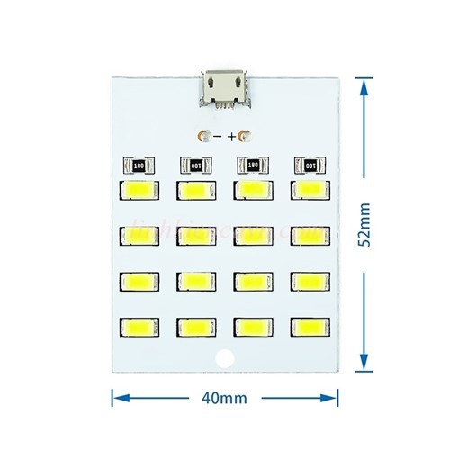 Module Led 16 bóng siêu sáng đầu micro usb - 7N18