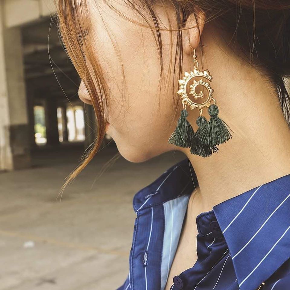 Khuyên tai boho xoắn ốc