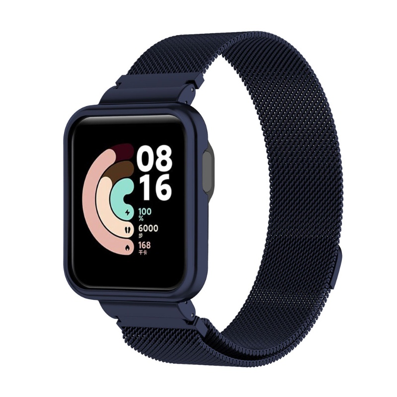 Dây đeo thay thế cho đồng hồ thông minh Xiaomi Mi Watch Lite/Redmi 1 kèm vỏ bọc bằng thép không gỉ