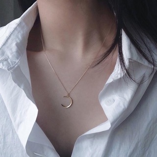 Dây chuyền mặt trăng bạc