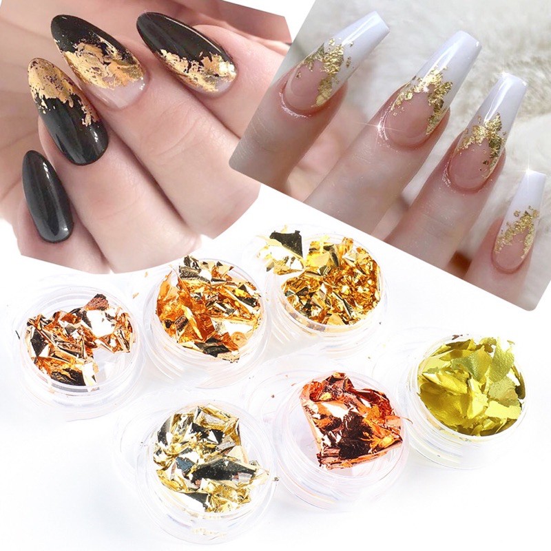 Nhũ giấy vàng bạc-lá nhôm phụ kiện nail