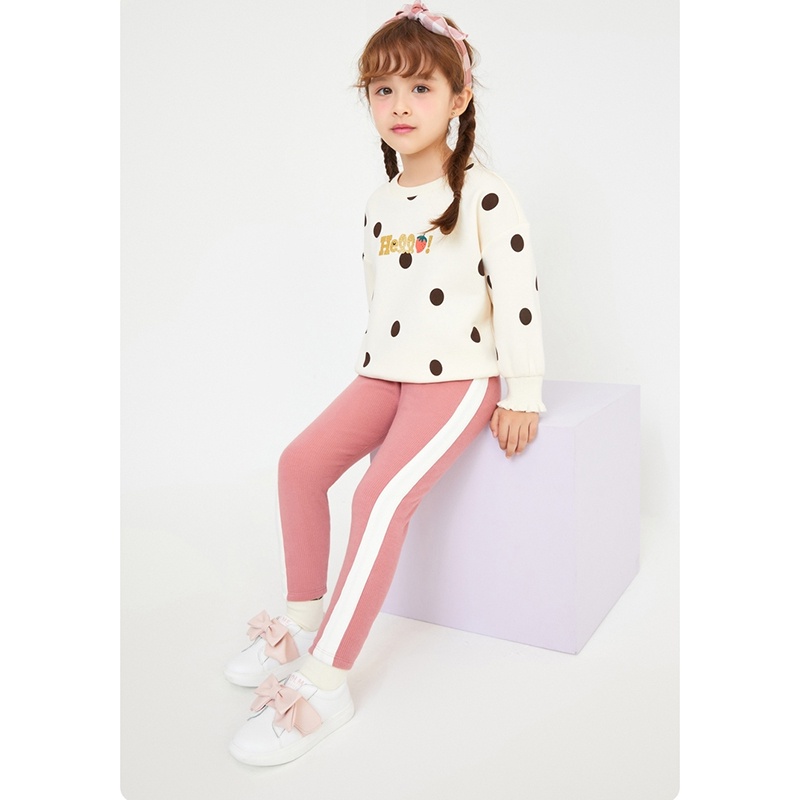 Quần legging bé gái BabyloveGO, quần dài cho bé gái chất thun tăm size 10-30kg