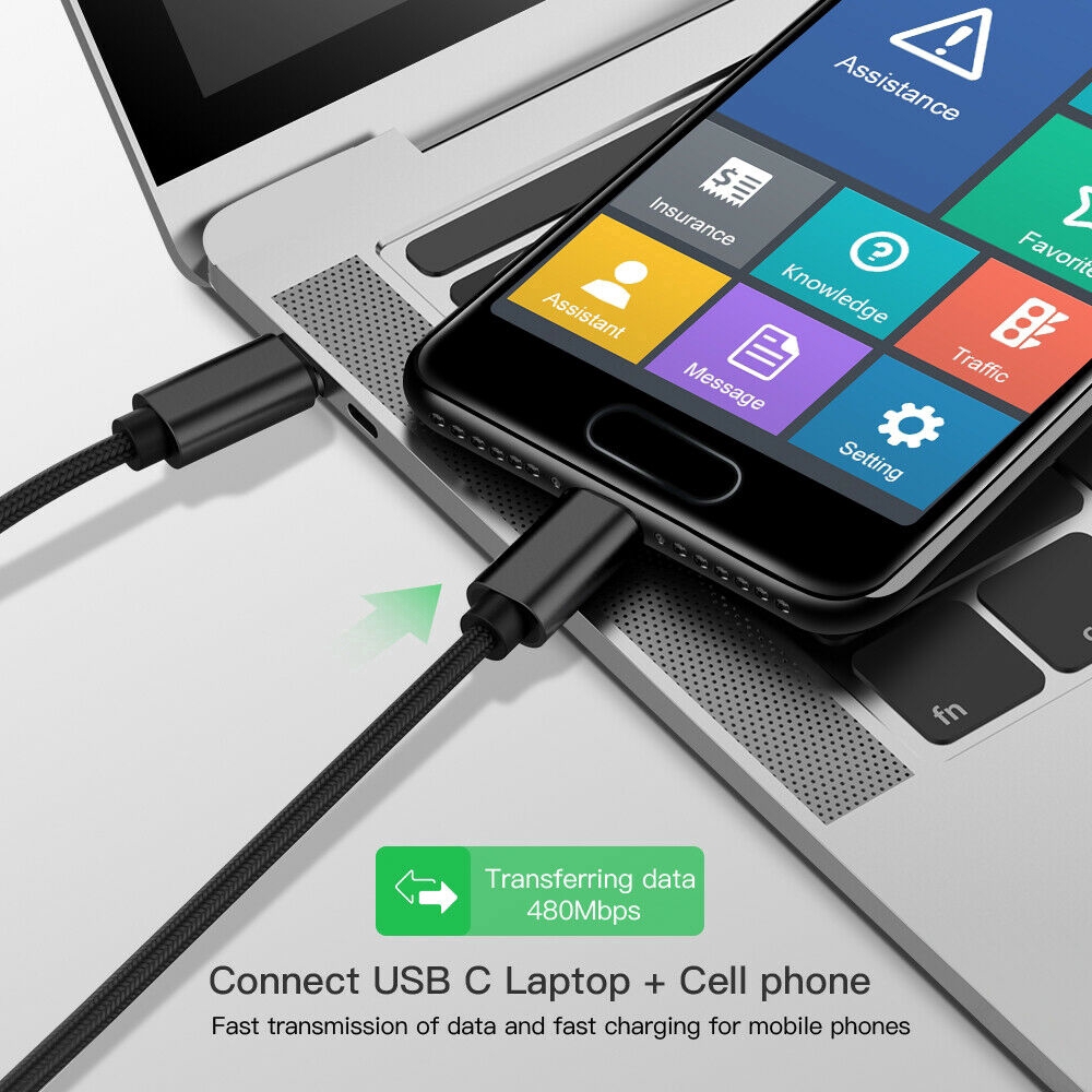 Cáp sạc nhanh truyền dữ liệu PD nối USB Type-C 3A 60W