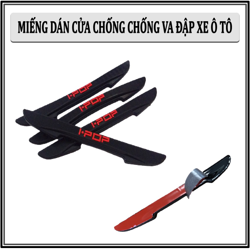 Dán Viền Cửa Chống Va Đập , Trầy Xước Xe Hơi, Ô Tô _ Bộ 4 Miếng  Dán i-POP