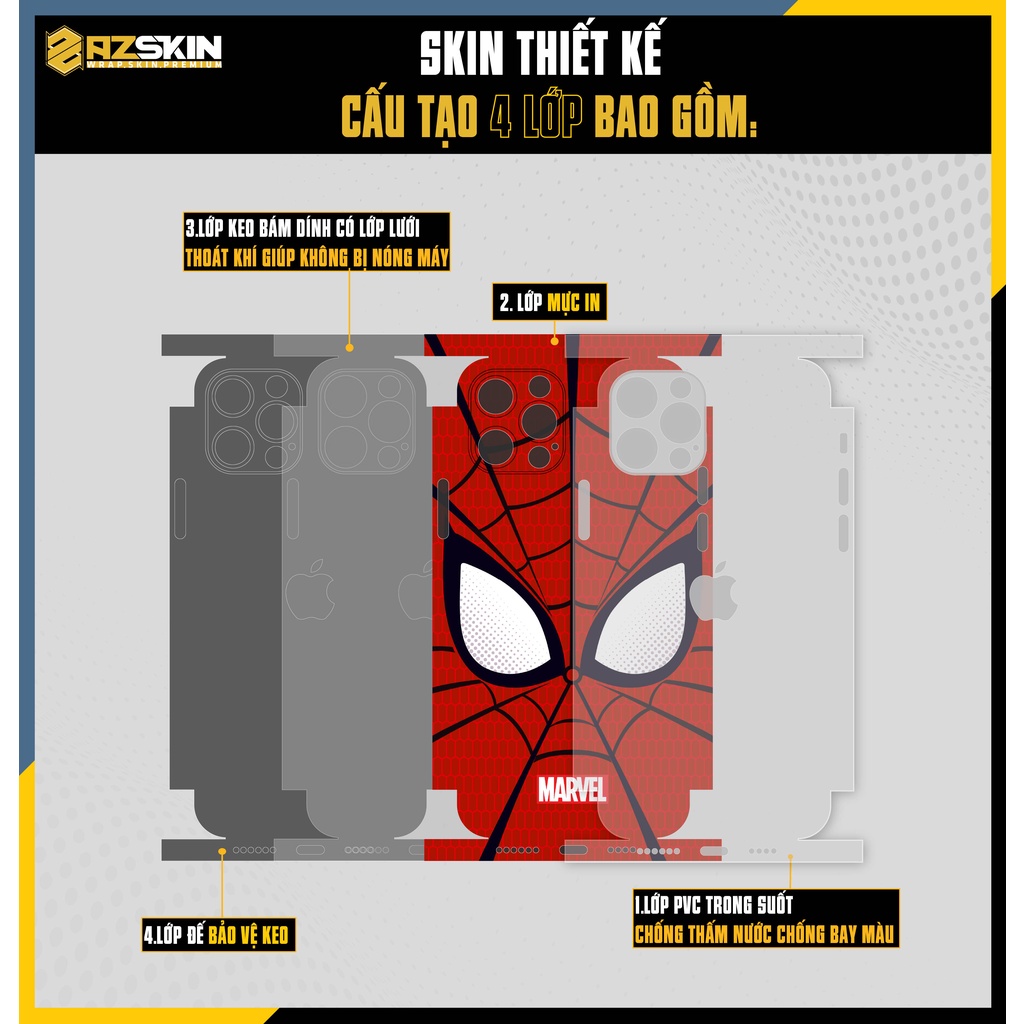 Miếng Dán Skin Spider Man Dành Cho IPhone 12 Mini/12/12Pro/12 Pro Max|SK_IPDA05| Film Cao Cấp Nhập Khẩu, Dễ Dán Tại Nhà