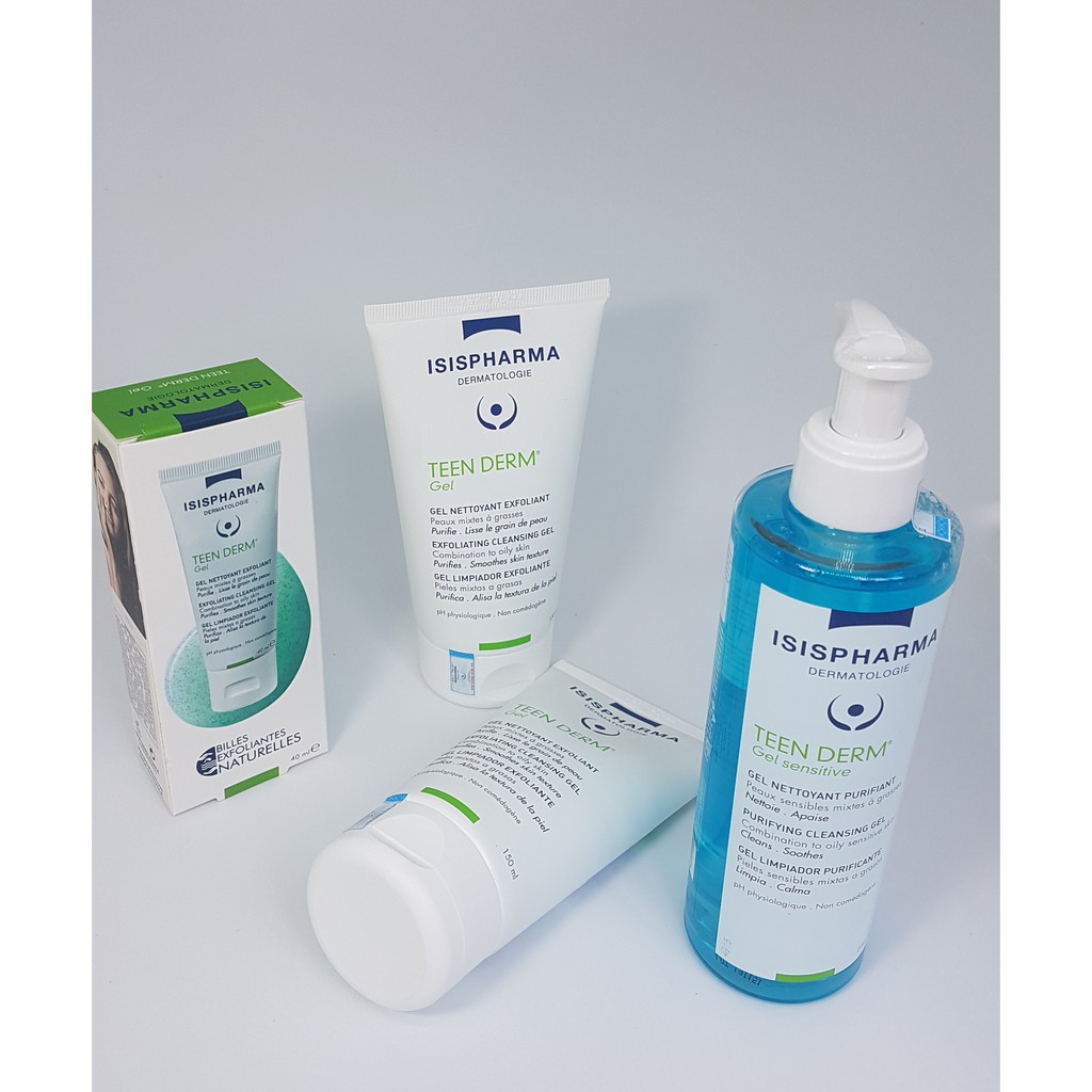 Teen Derm Gel Isis Pharma Sữa Rửa Mặt Giảm Nhờn, Ngừa Mụn 40mL/150Ml <Chính hãng> | BigBuy360 - bigbuy360.vn