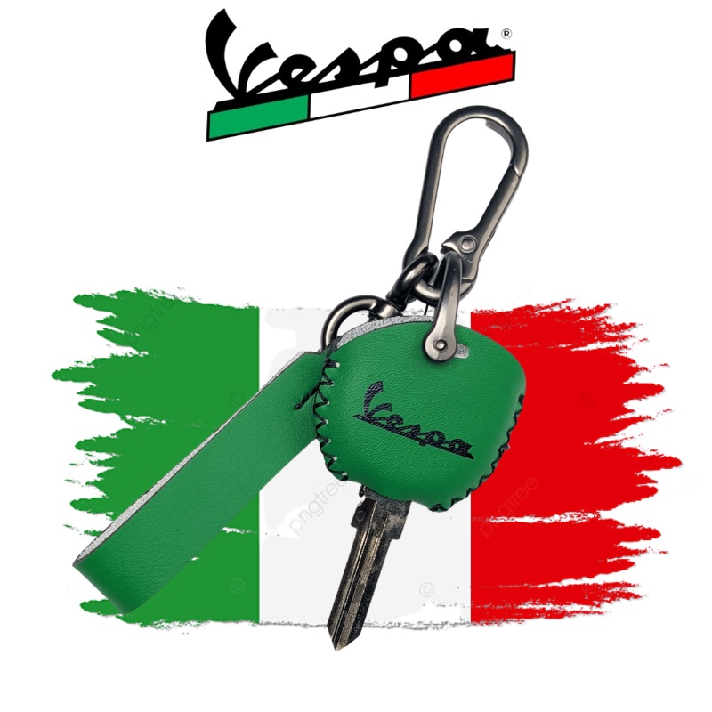 Nắp van xe máy vespa chất liệu kim loại có logo vespa