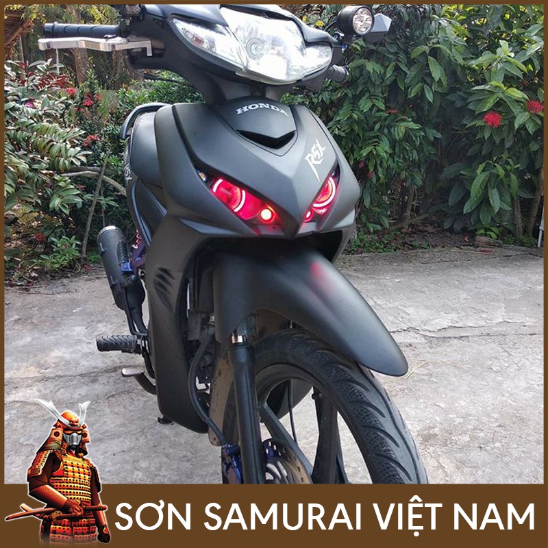 Sơn Đen Mờ combo màu đen nhám 109A son Samurai