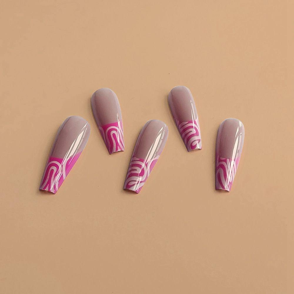 XIANTIN Bộ 24 Móng Tay Giả Che Phủ Toàn Diện Tháo Rời Được