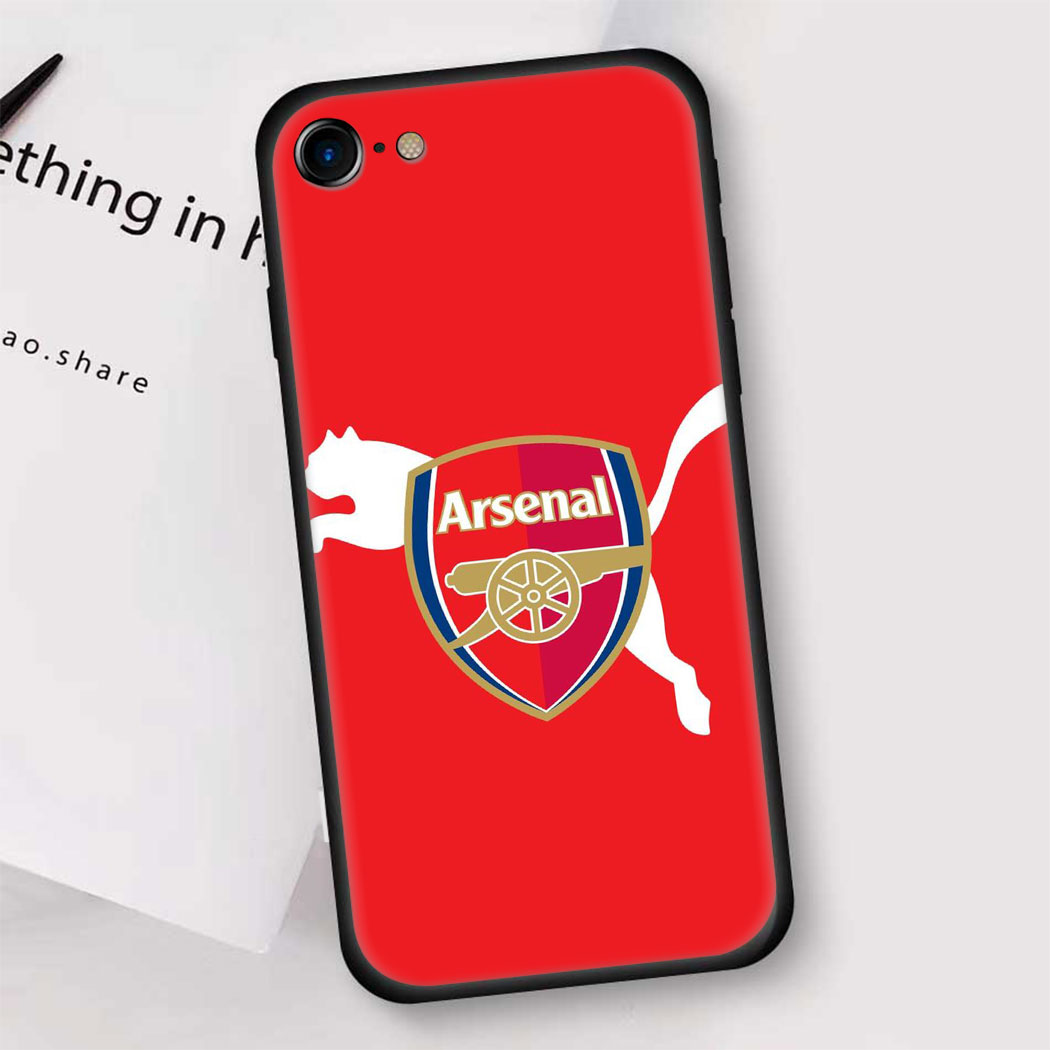 Ốp điện thoại silicon mềm in logo câu lạc bộ bóng đá Arsenal cho iPhone X XR XS Max 5 6 5s 6s 7 8 Plus SE AC5
