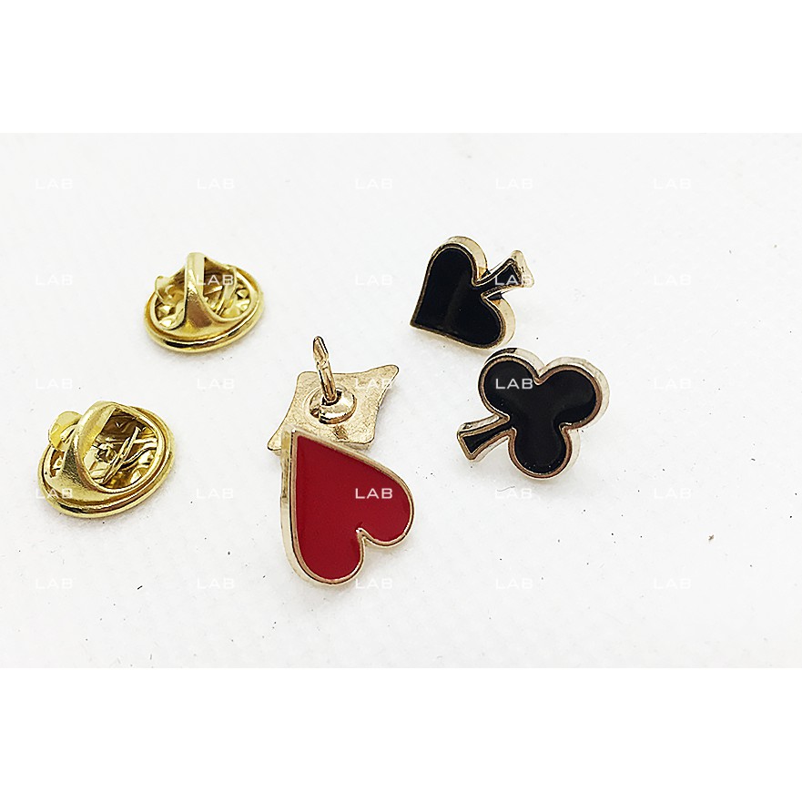 Pin cài áo - Poker (set 4 quân) #0209