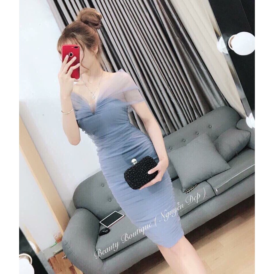 Đầm Body Kim Tuyến Phối Lưới Lưới | BigBuy360 - bigbuy360.vn