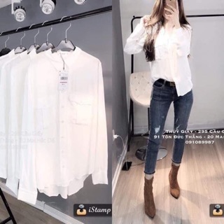 Áo sơ mi túi ngực kèm móc