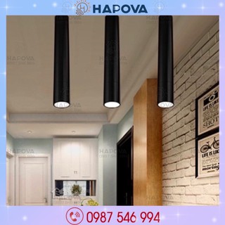 Đèn thả trần rọi ống bơ CD-204A 5w 30cm thân Đen HAPOVA VISEN 4015- Thân nhôm tản nhiệt