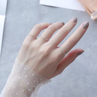 Nhẫn bạc Melusa, nhẫn tròn trơn basic cá tinh, đơn giản NC5