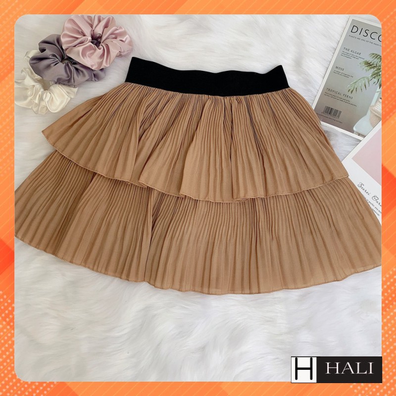 Chân váy 2 tầng thời trang nữ von nhún tầng bèo HALI 2 tầng kèm lót váy xinh | BigBuy360 - bigbuy360.vn
