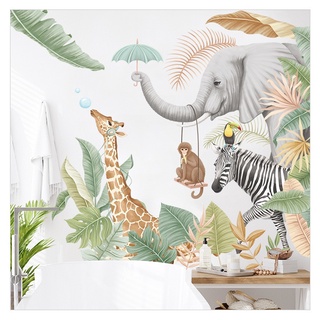 Decal dán tường [Bộ sưu tập các mẫu hoa lá,động vật] BS299