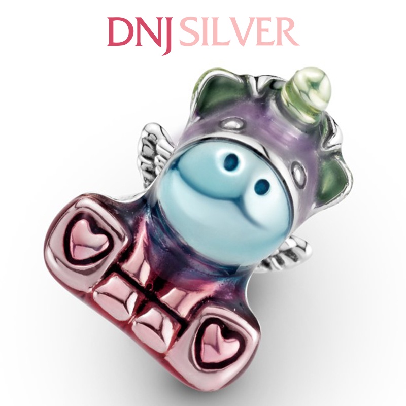 [Hàng cao cấp] Charm bạc 925 cao cấp, hàng chuẩn bạc - Charm Colourful Rainbow Bruno the Unicorn thích hợp để mix vòng
