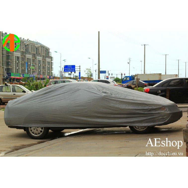 bạt phủ ô tô chống nắng chống xước xe áo mưa ô tô màu bạc chất liệu mới PEVA, M,L,XL,XXL