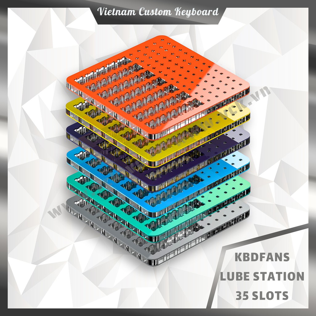 KBDFans Lube Station 35 Slots Khung Mica Hỗ Trợ Mod/Lube Switch VCK
