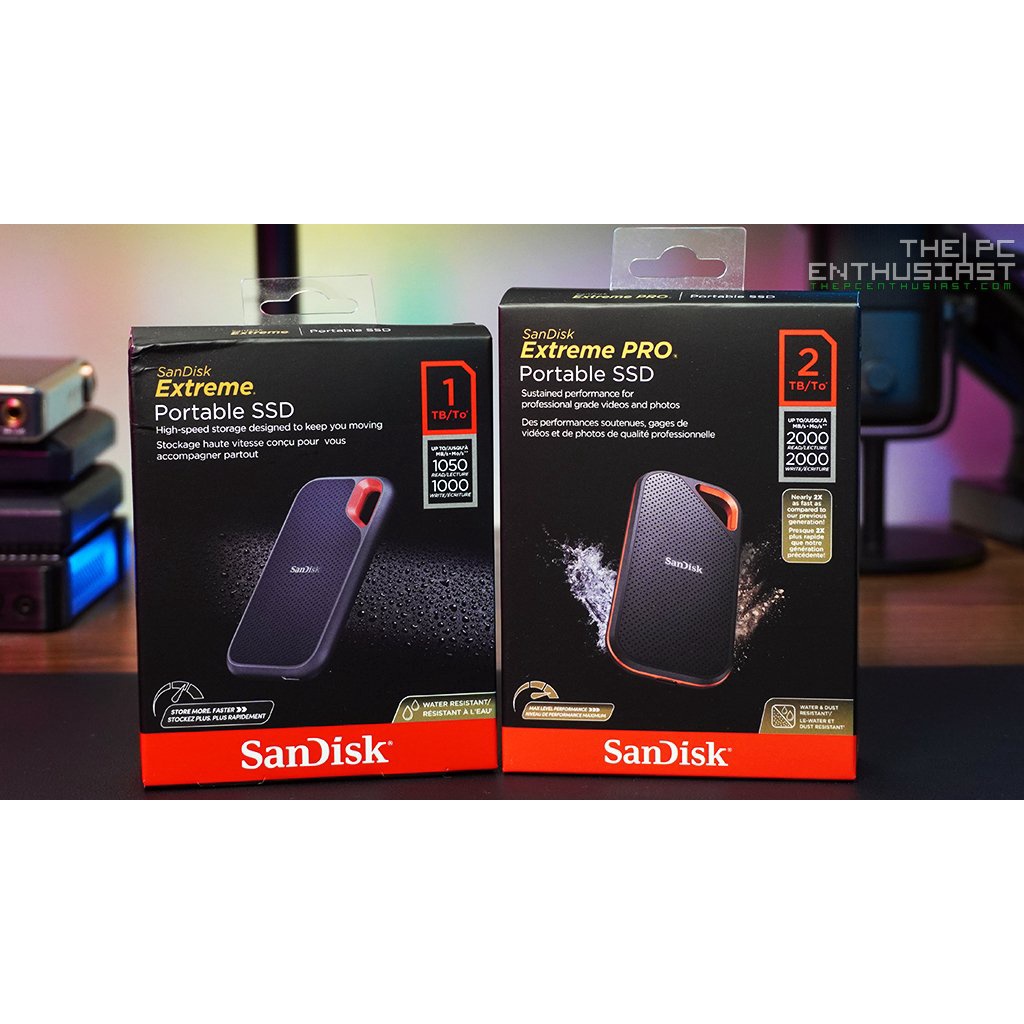 Ổ Cứng Di Động SSD Sandisk Extreme E61 1TB - Tặng Kèm Bóp Chống Sốc