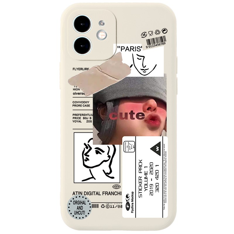 Ốp lưng JURSUE hoạt hình cặp đôi dễ thương đẹp cho iPhone 13 12 11 Pro Max SE 2020 X XR XS ip 8 7 6 6S Plus kute Y344