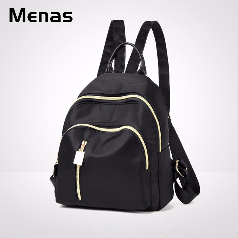 Menas Balo Đi Học / Du Lịch Vải nylon Màu Trơn Chống Thấm Nước Thời Trang Cho Nam