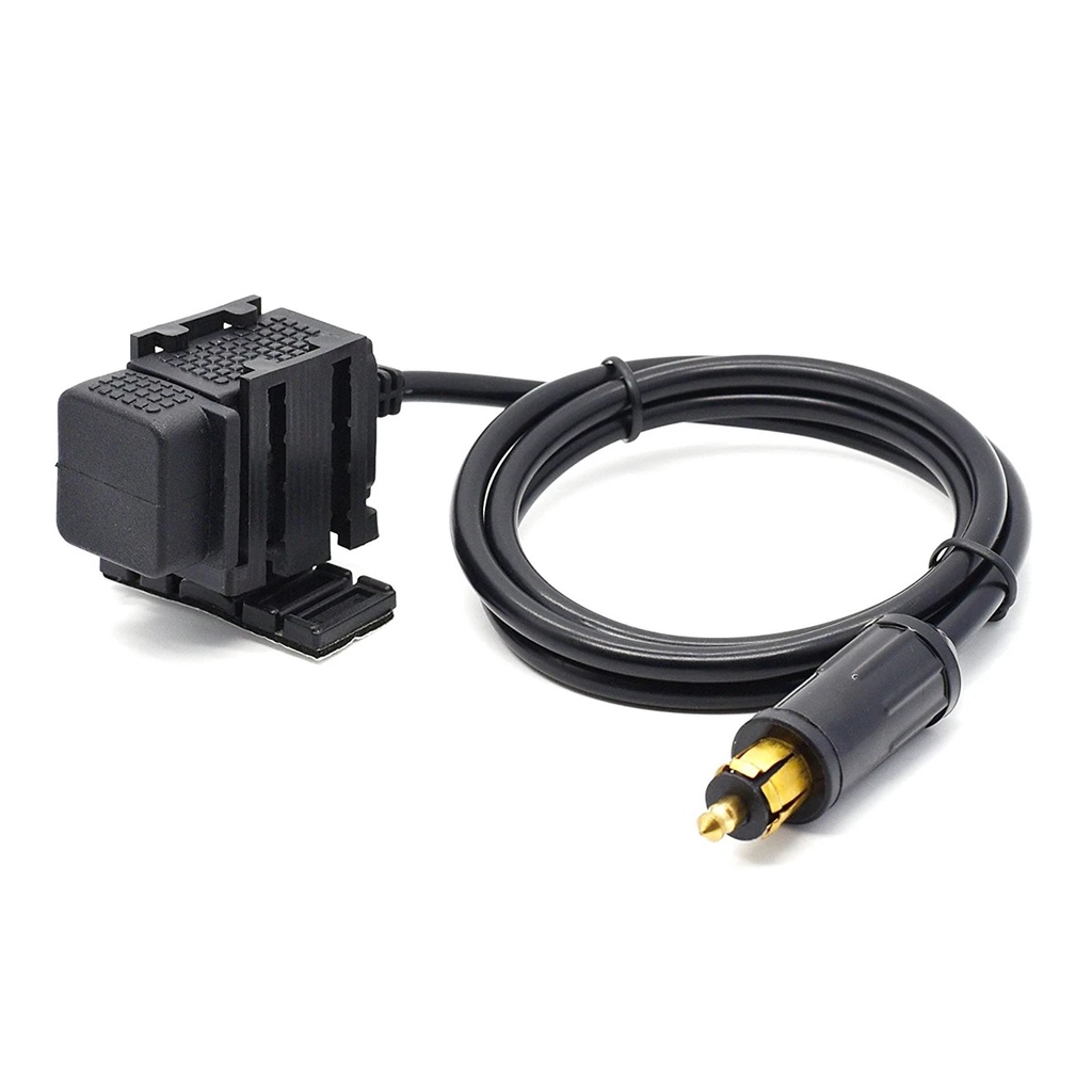 Tẩu Sạc Hai Cổng USB 4.2A Với Dây Cáp 180cm Cho BMW DIN Hella Phone / iPhone / GPS SatNav