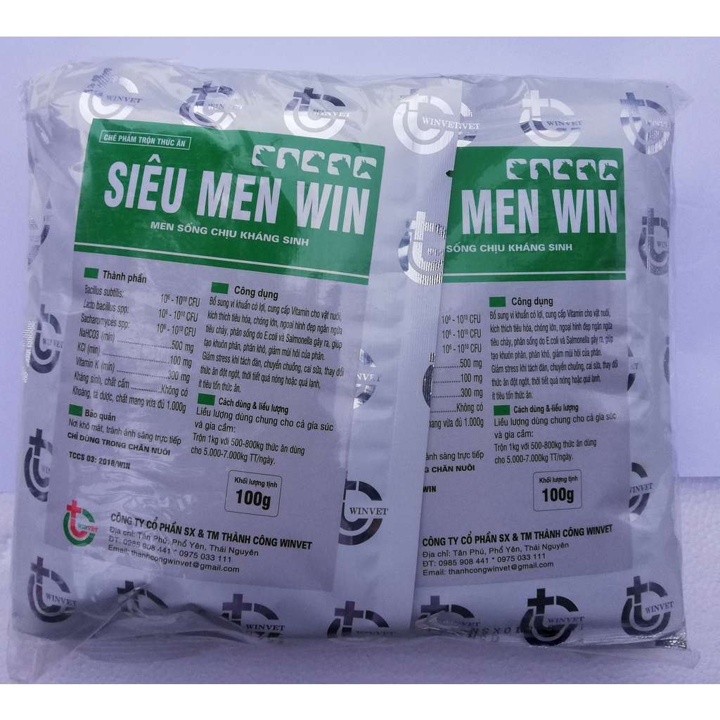 1 gói 100g SIÊU MEN WIN Men sống