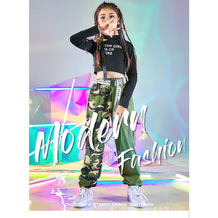Bộ Trang Phục Nhảy Hiphop Thời Trang Thu Đông Dành Cho Bé Gái 3.27