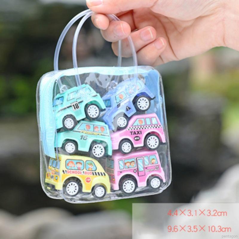 Set 6 mô hình xe lên dây cót đồ chơi vui nhộn dành cho trẻ em