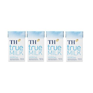 Sữa Tươi Tiệt Trùng Nguyên Chất TH true MILK 110 ml x 4 hộp