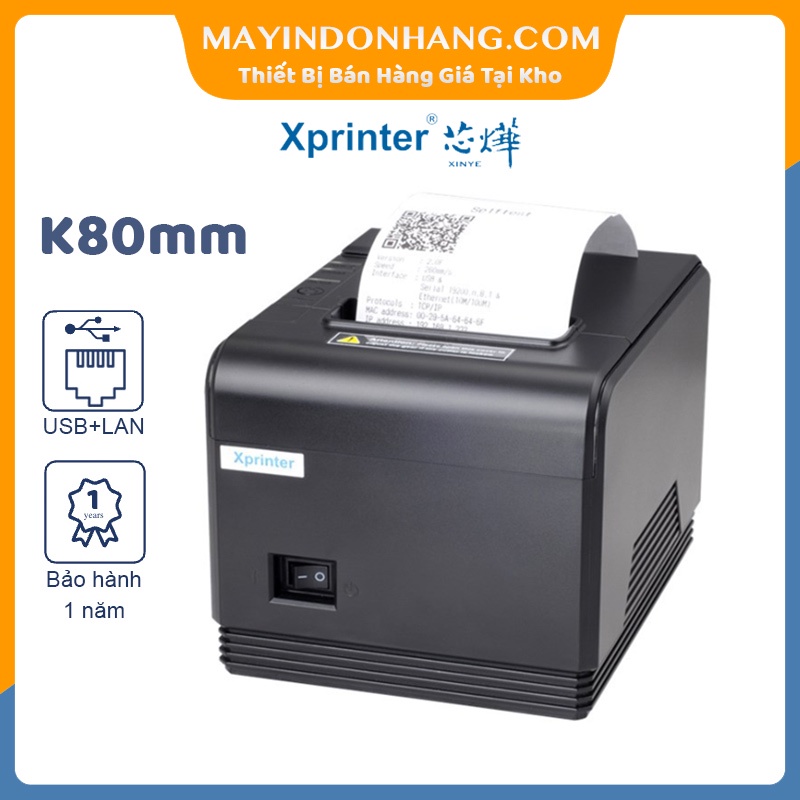 Máy In Hóa Đơn Tính Tiền Xprinter Q200 USB + LAN Giá RẺ ( Hỗ Trợ Giao Hàng Goviet )