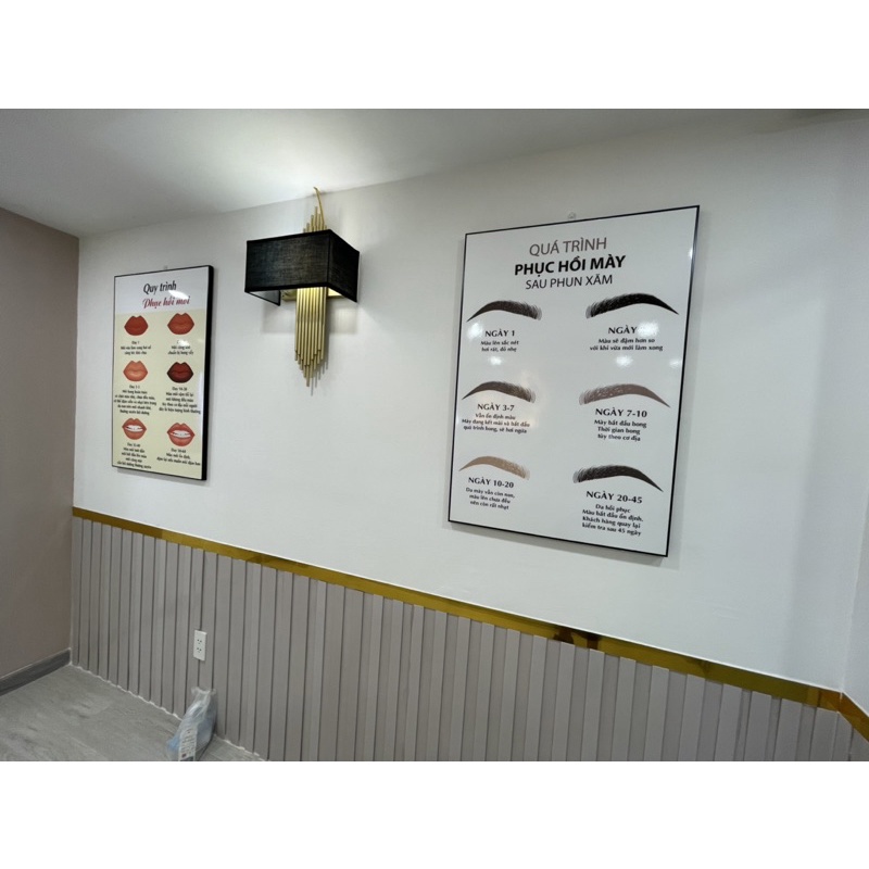 TRANH PHUN XĂM THẨM MỸ SPA TREO TƯỜNG TRANG TRÍ TIỆM PHUN XĂM ĐẸP SÀI GÒN